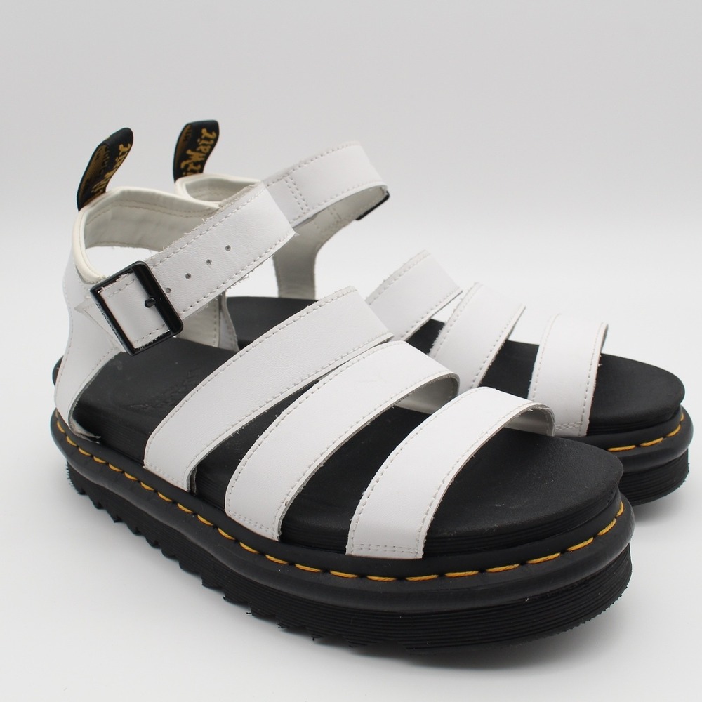 Dr Martens Blaire Sandals Womens Size 8 White Leather